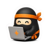Boba, the Humanio ninja, typing on a laptop