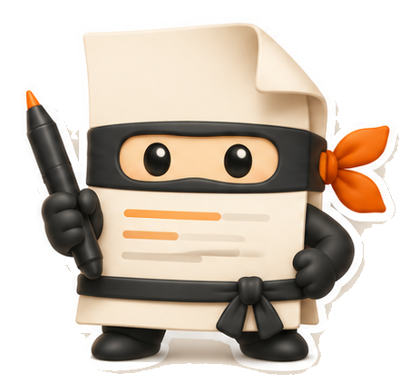 Paper ninja mascot
